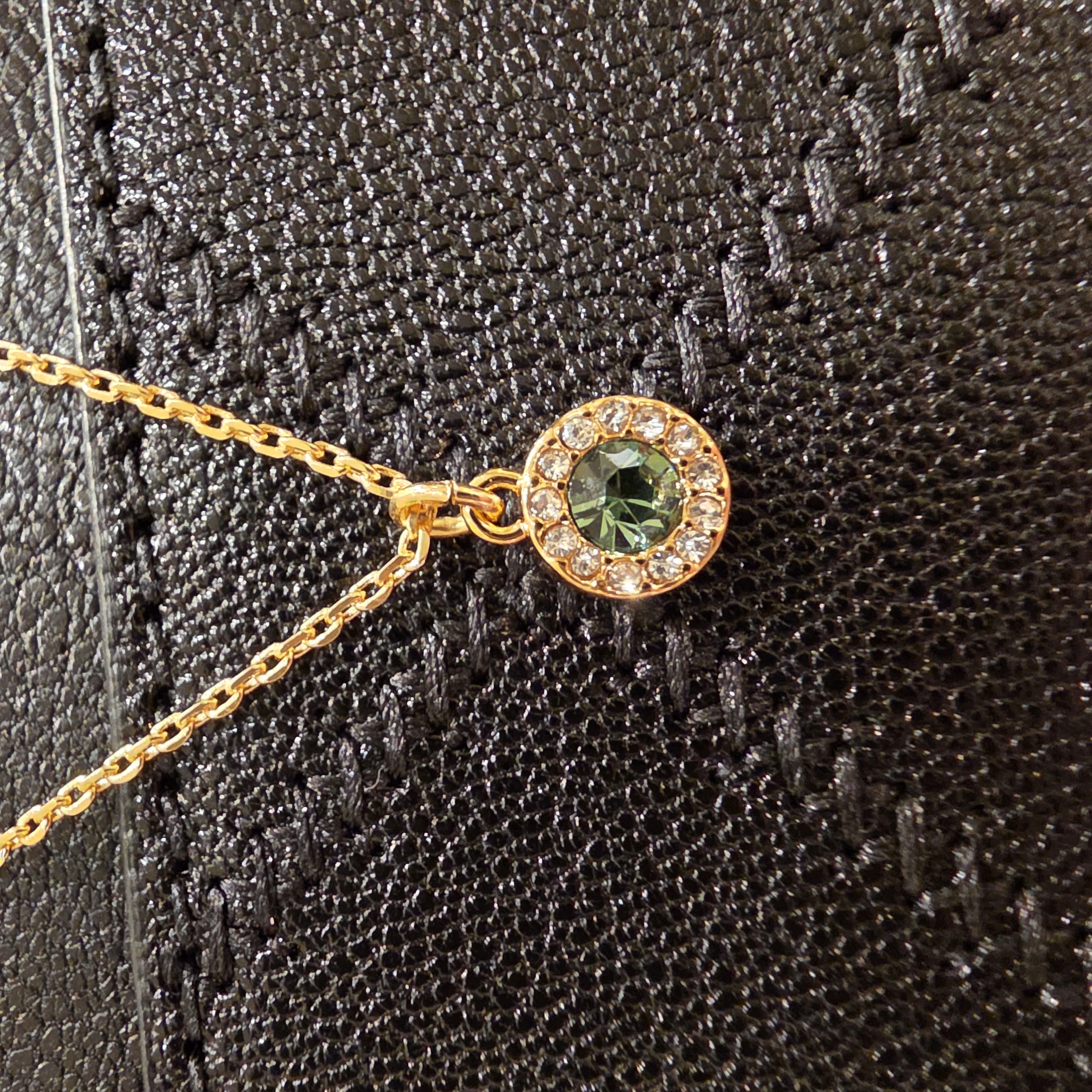 黄铜项链 镀18k金KS巫师系列绿色恶魔之眼生命源泉精致满钻项链