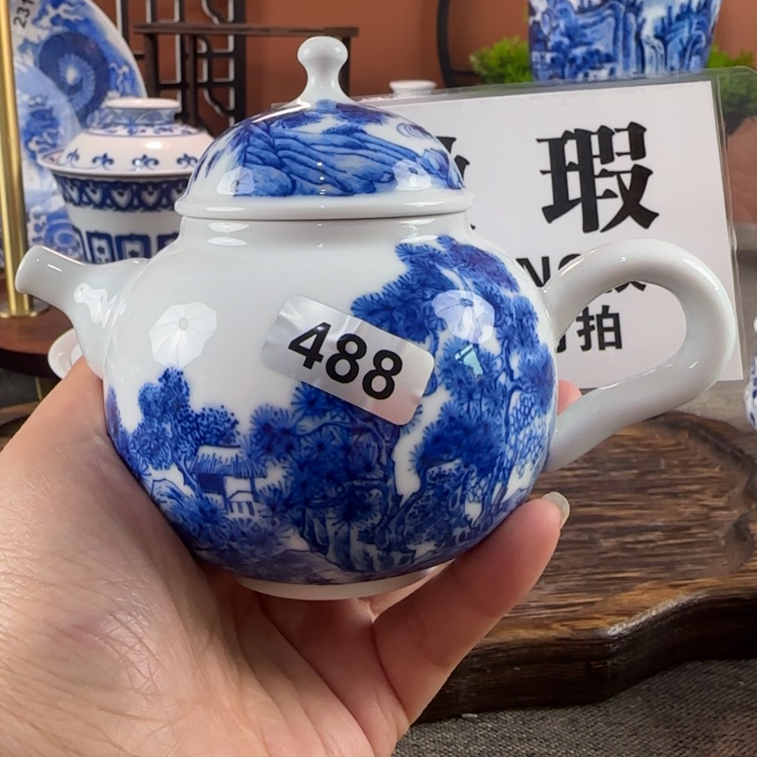 土****粉景德镇陶瓷手绘茶器488