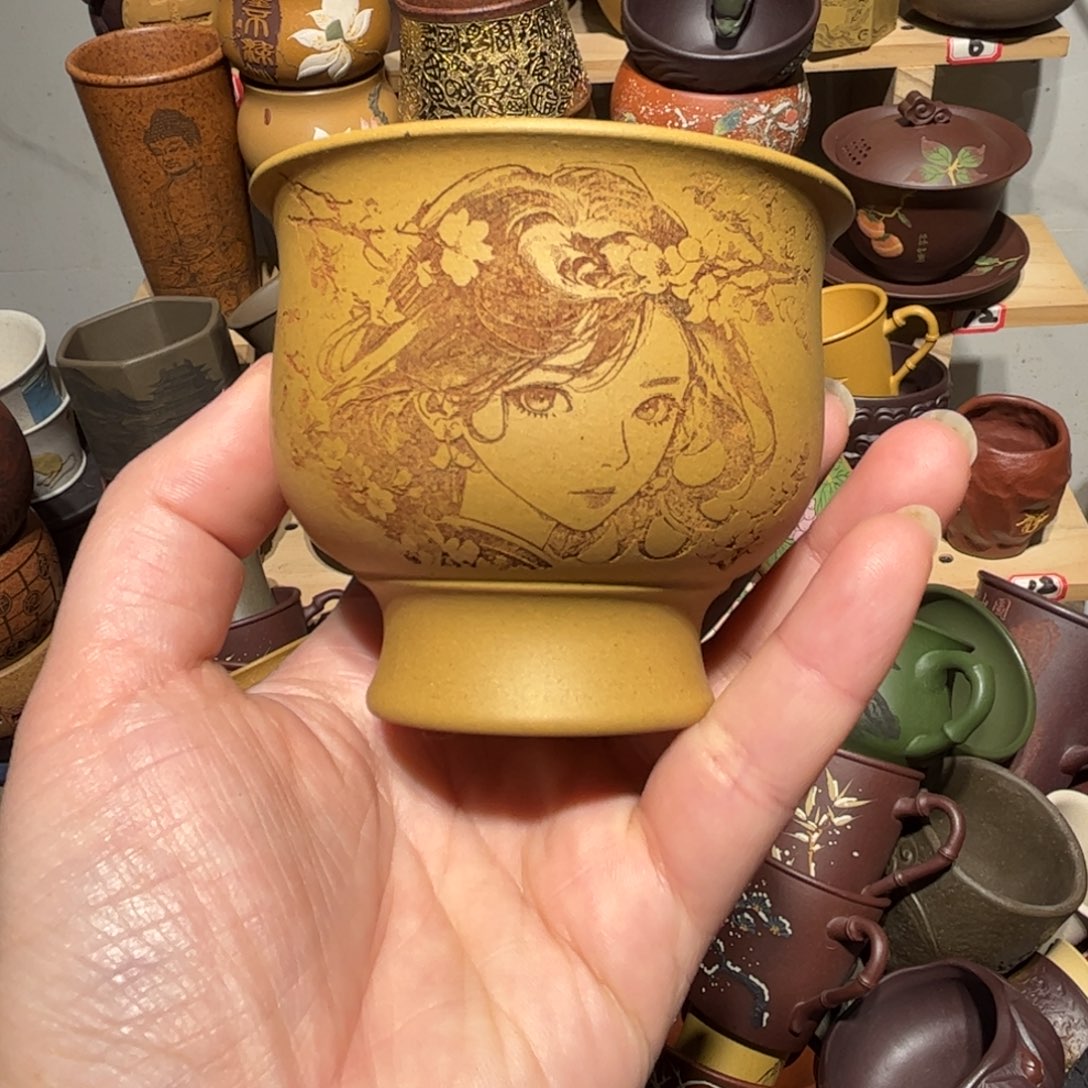 紫砂茶杯宜兴紫砂主人杯