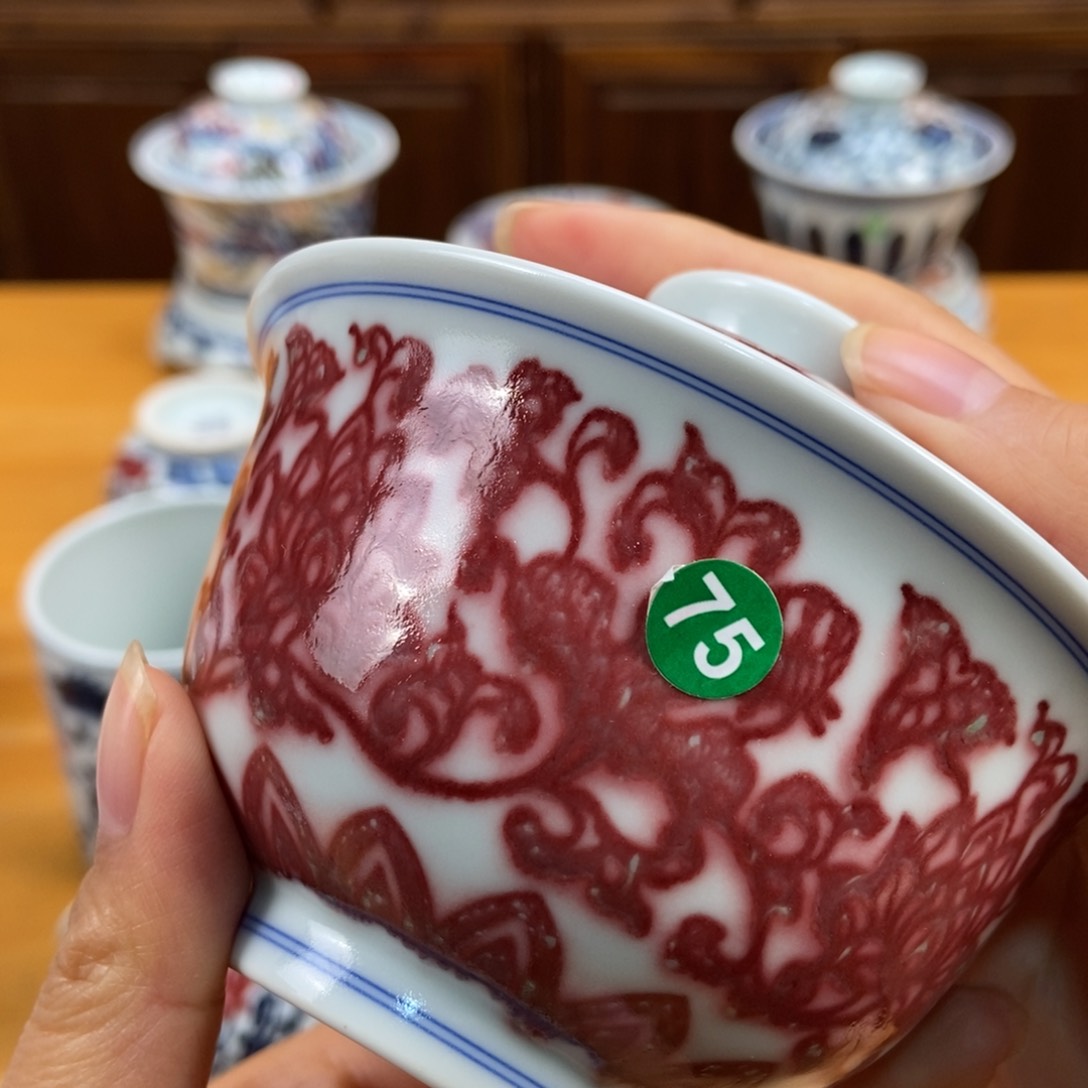 手绘现代茶具非古董