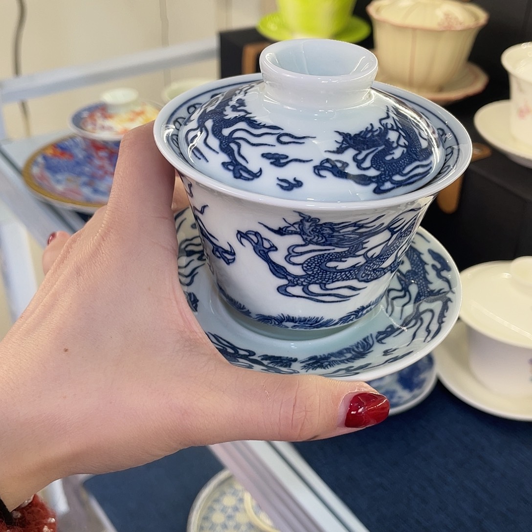 陶景德陶瓷盖碗茶具