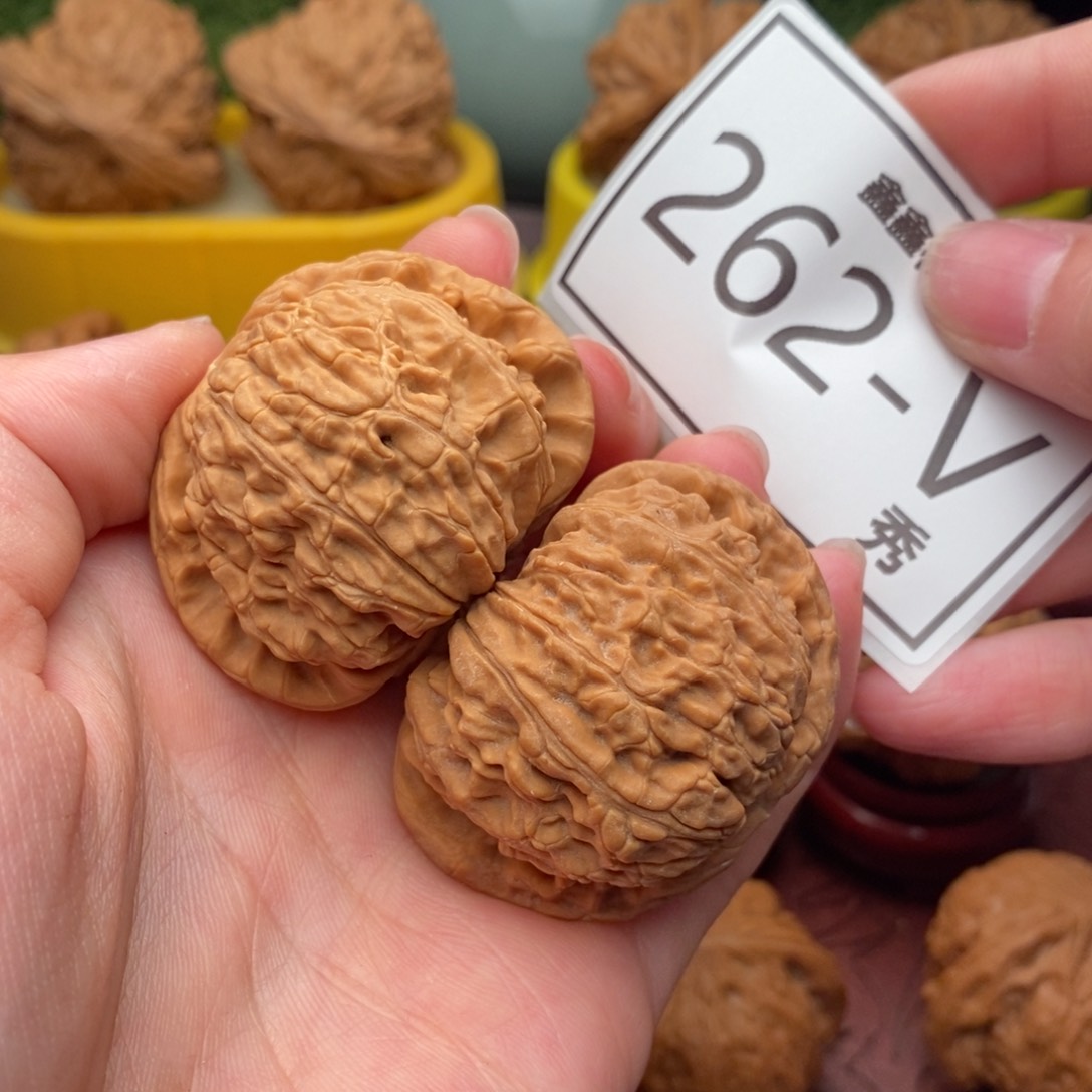 文玩核桃把件白狮43