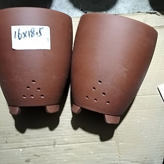 紫砂红泥三角两个