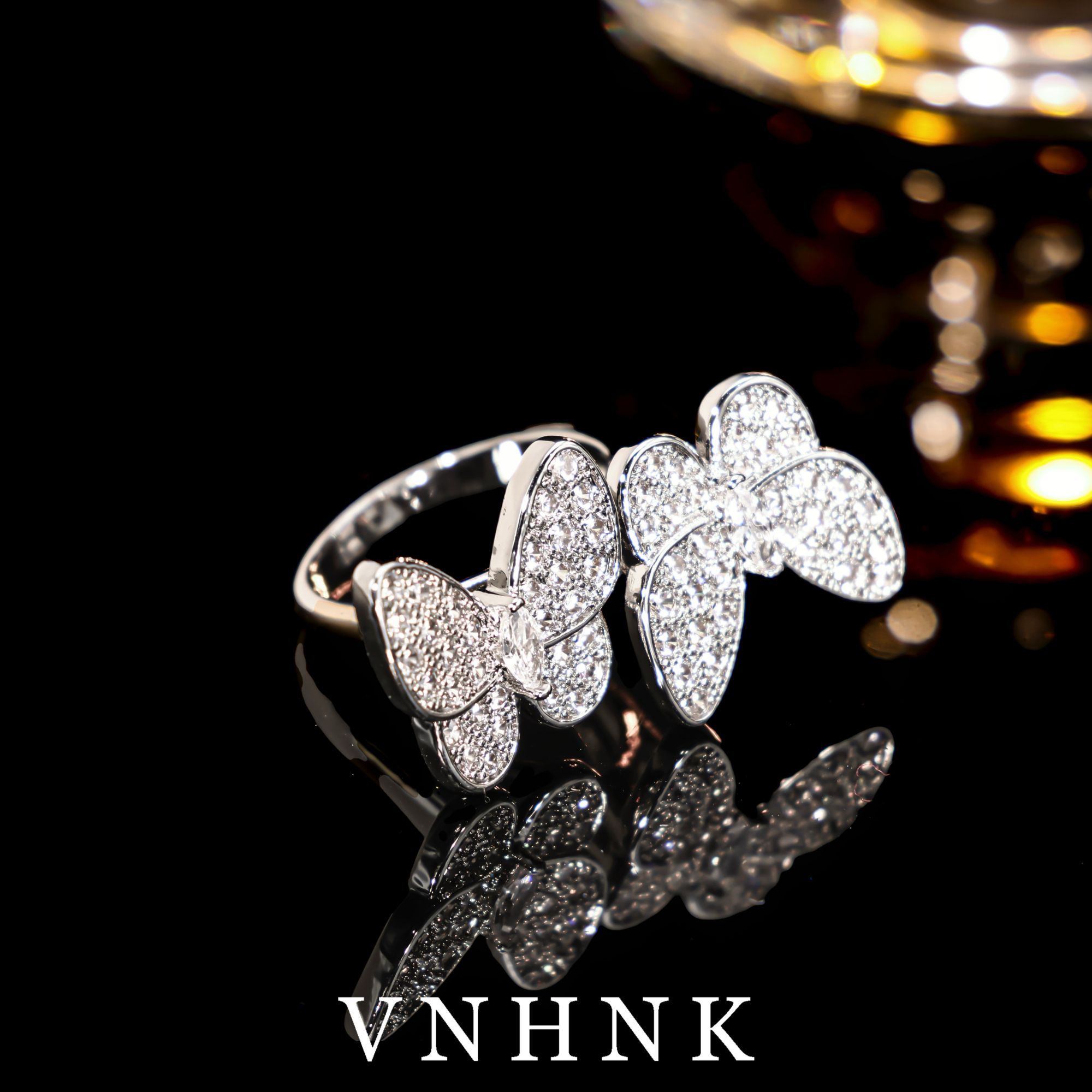 铜合金合成锆石戒指 美可儿  B558  银色时尚气质百搭戒指