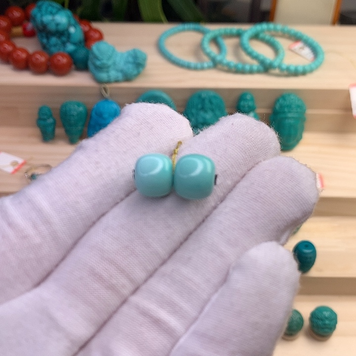 绿松石珠宝半成品未镶嵌