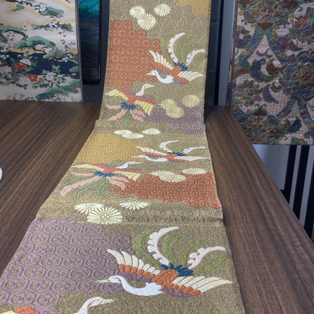 织绣唐锦西阵织桌旗茶旗带子4