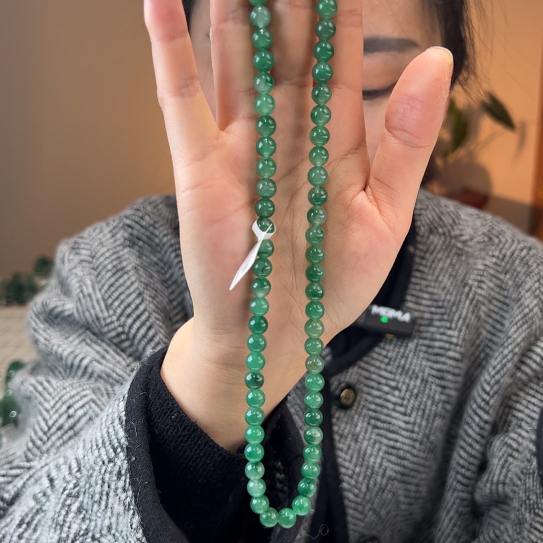 石英质玉项链未镶嵌7mm