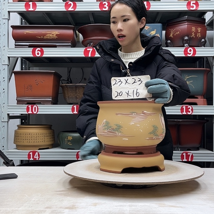 紫砂花盆紫砂花盆