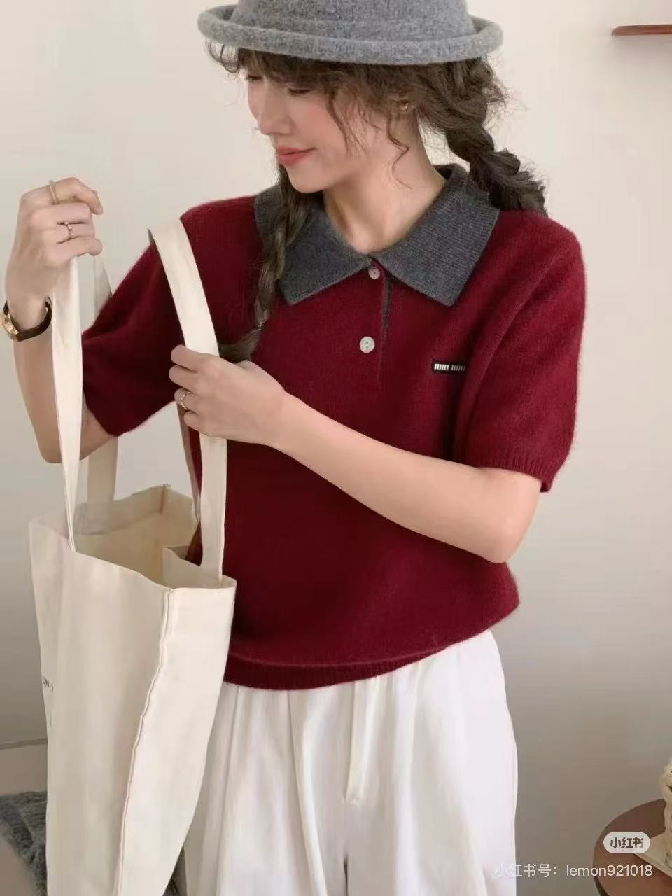  小众上衣翻领短袖