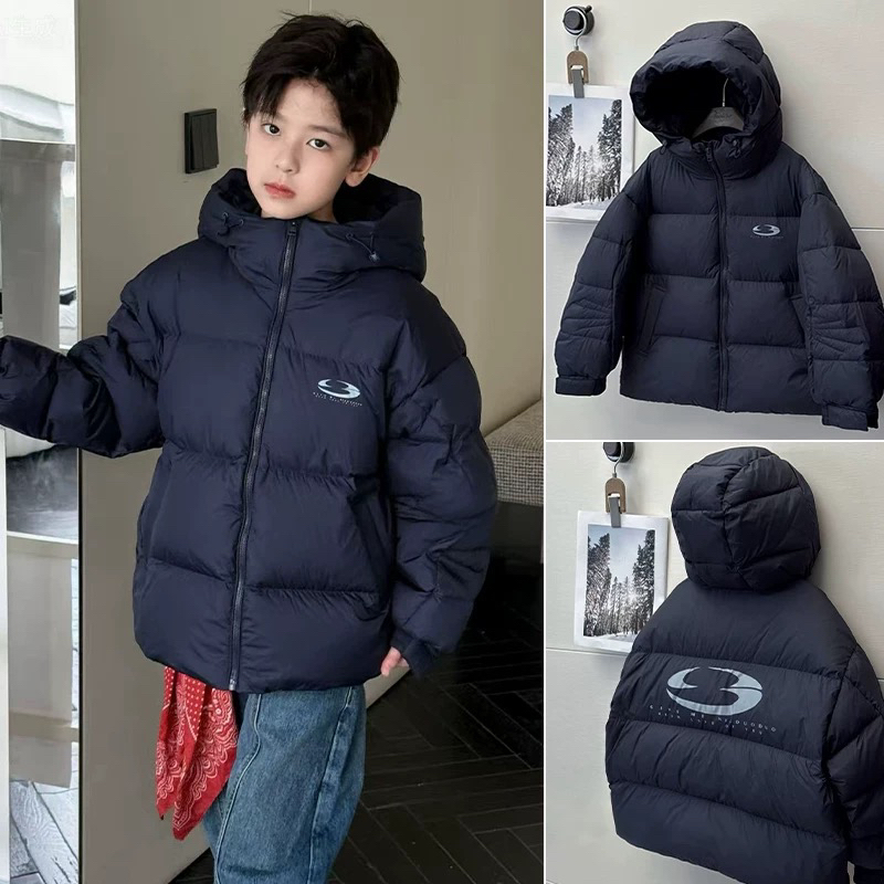 M家kids25冬季新款男童女童面包服童装儿童白鸭绒羽绒服外套65105