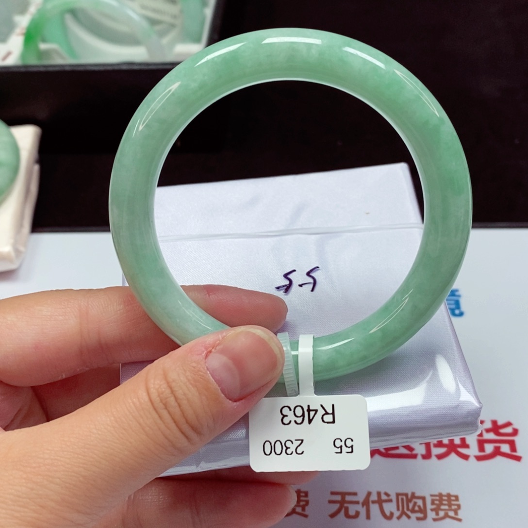 翡翠手镯未镶嵌纯天然缅甸A货翡翠55