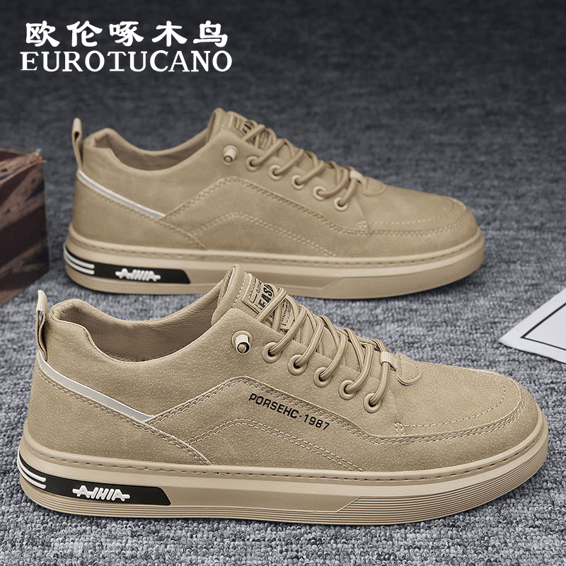 欧伦啄木鸟EUROTUCANO男鞋秋季潮流百搭休闲板鞋男士低帮运动皮鞋