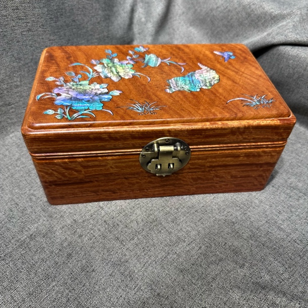 缅花24.5彩绘猫咪首饰盒收纳盒