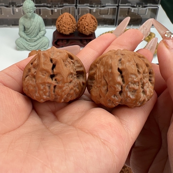 文玩核桃把件蛤蟆头核桃