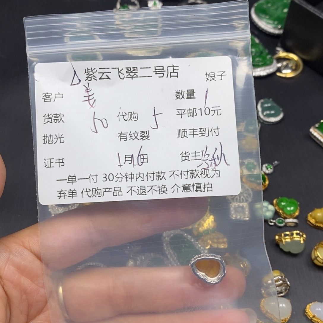 翡翠颈饰银S925镶嵌姜*好
