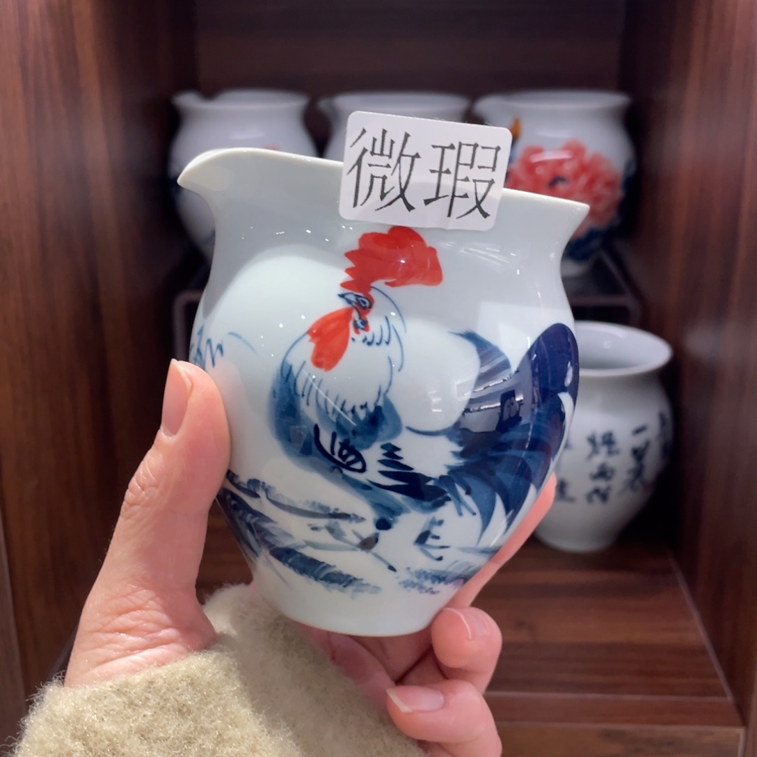 微瑕釉下彩纯手绘