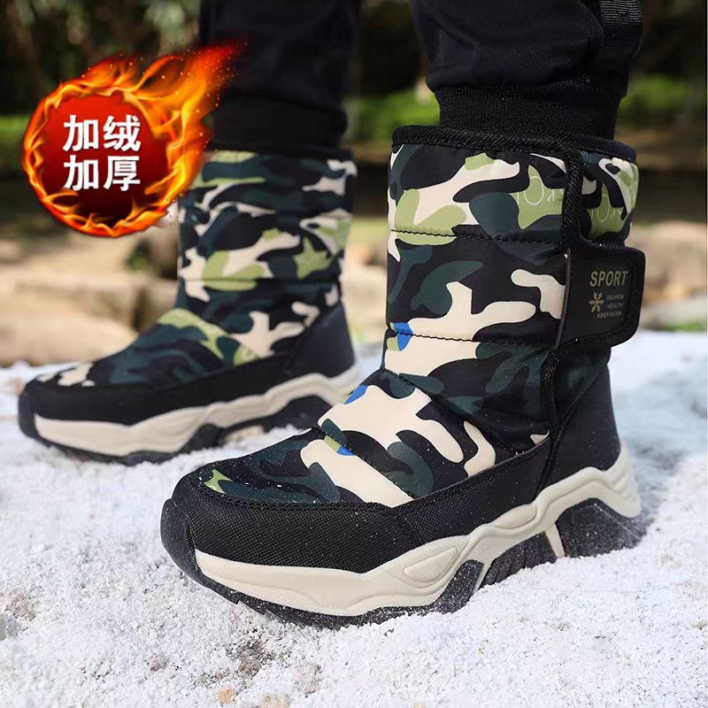 断码安踏联名胤森东北雪地靴2025冬季新款中大童加绒保暖棉靴42防