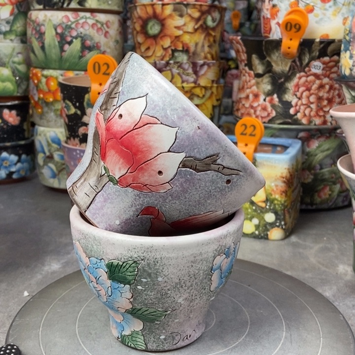 红陶景德镇艺术手绘作品