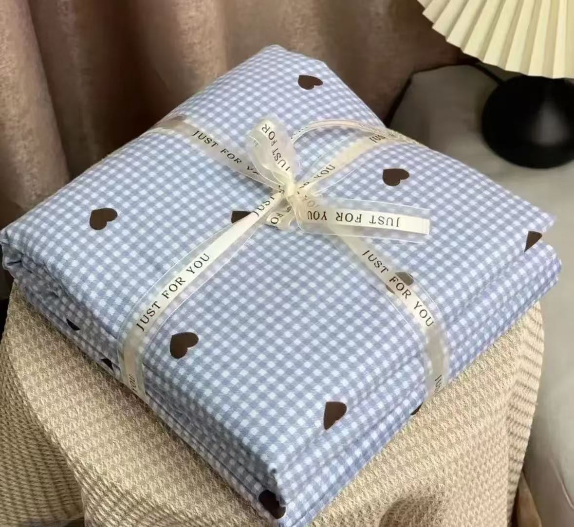 【1.5双人床单蓝色爱心】加厚牛奶棉秋冬保暖加绒舒适斜纹加密床单