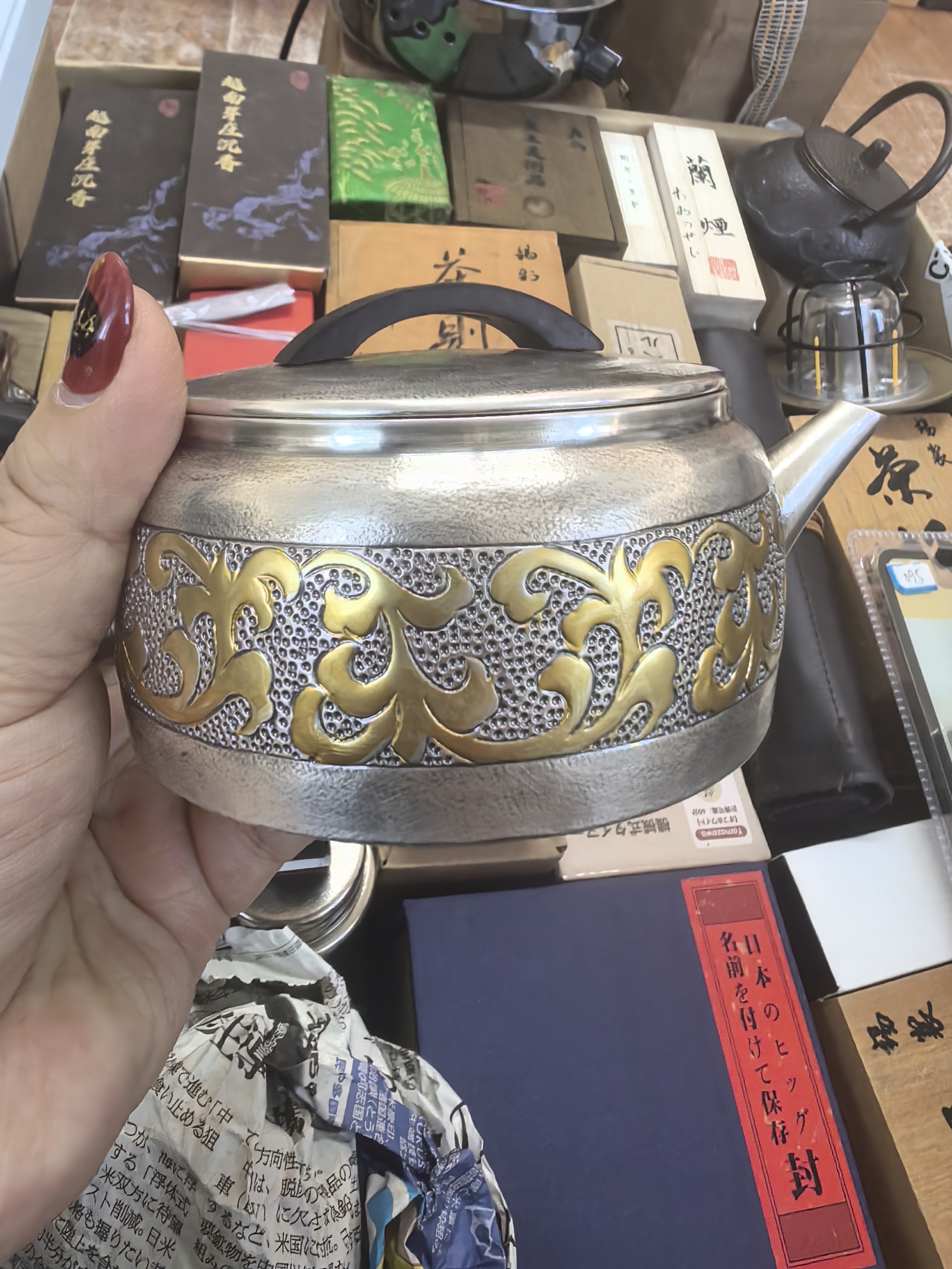 天命玄鸟汉瓦壶泡茶壶银质壶746