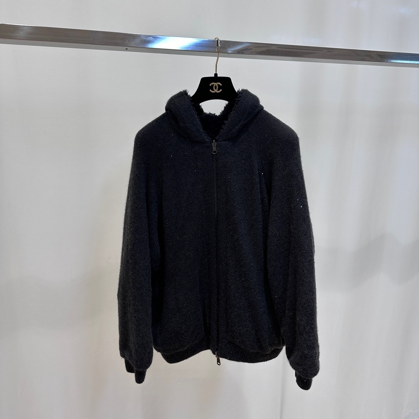 99新 Brunello Cucinelli/布鲁内洛·库奇内利 BC亮片连帽外套 M码