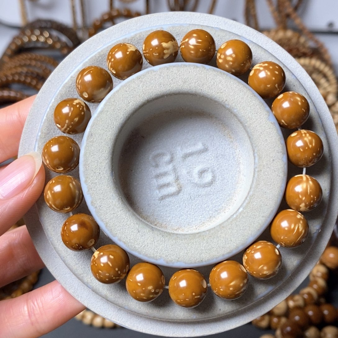 菩提手串/手链紫金鼠半实心花皮圆珠11