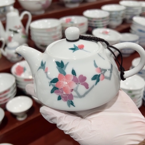 醴陵高温瓷釉下手绘320毫升