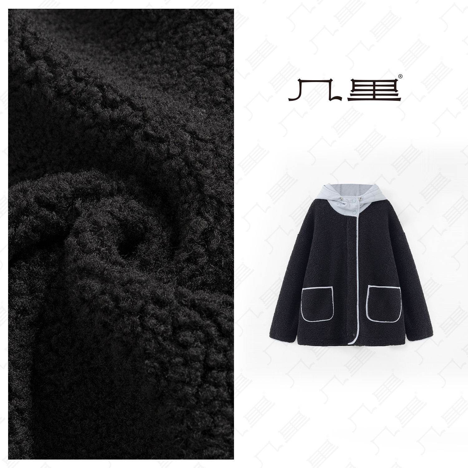 几里与麻【悠闲拾光】连帽冬季保暖外套 衣长68胸围124 1121243