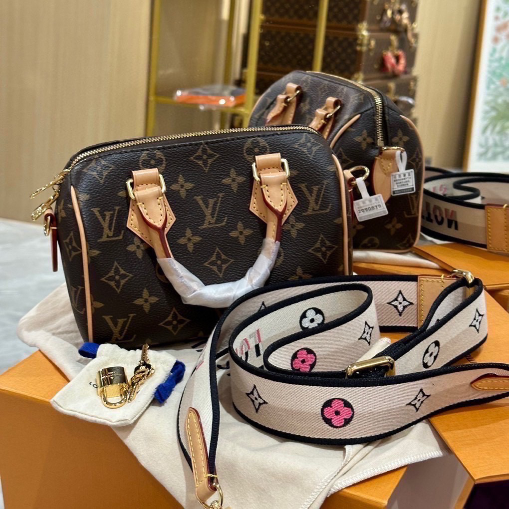 全新未使用 LouisVuitton/路易威登  老花speedy20 手提肩包 芯