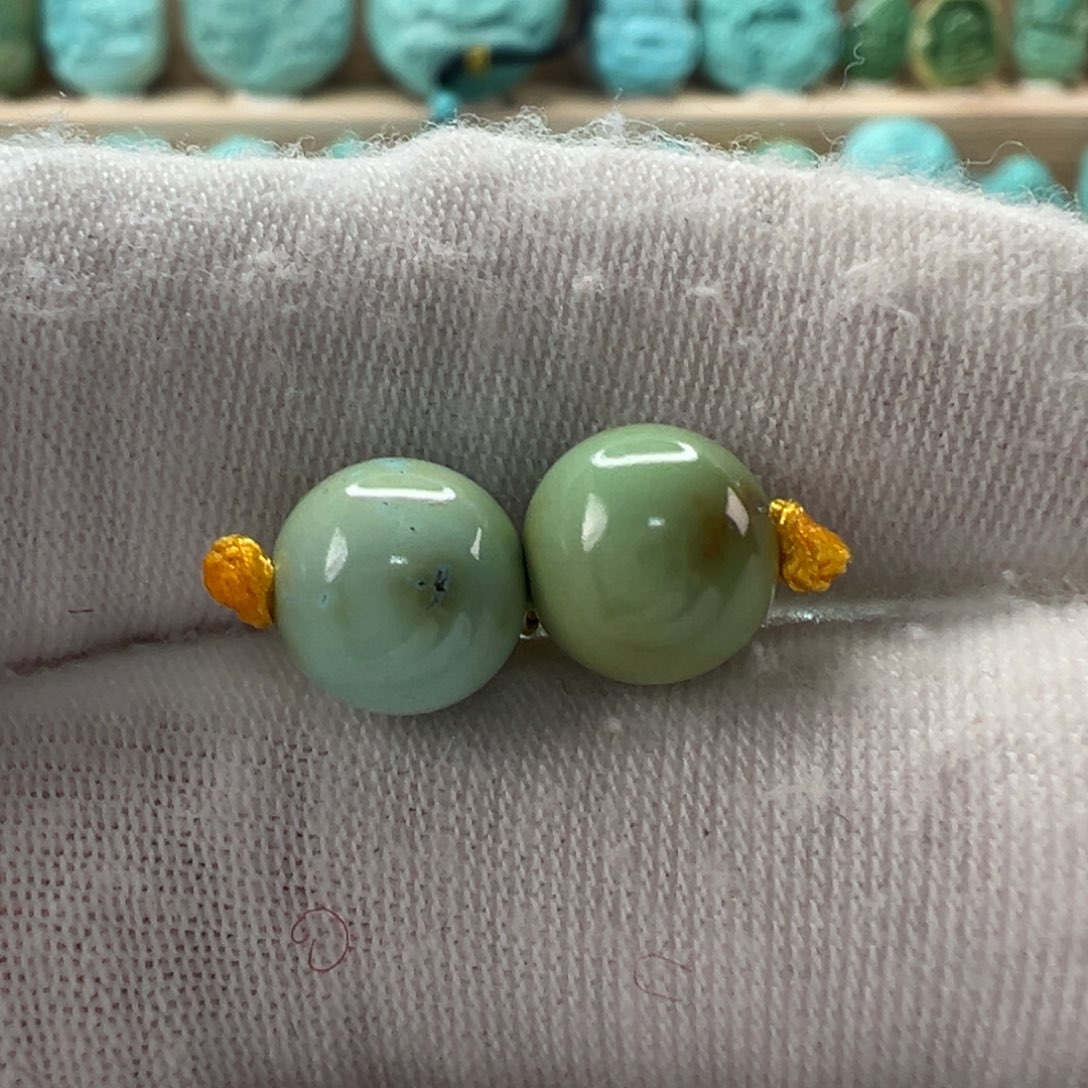 未镶嵌绿松石圆珠8mm