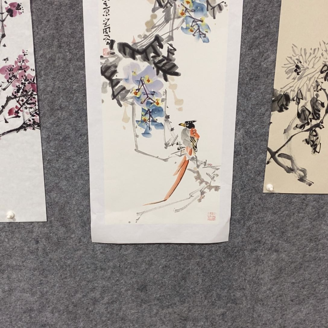 国画尚定固国画花鸟作品