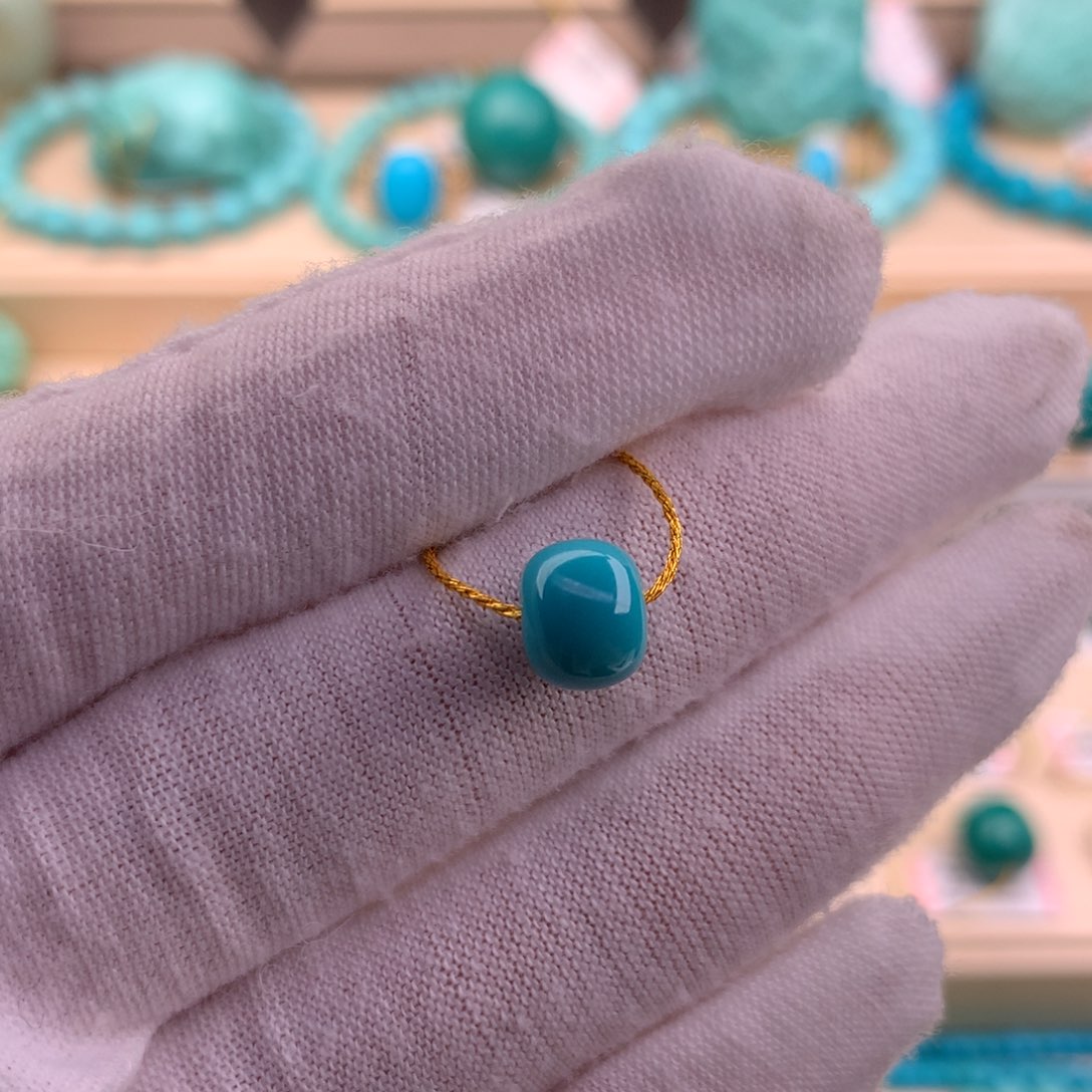 绿松石珠宝奇石未镶嵌8.1×6.7