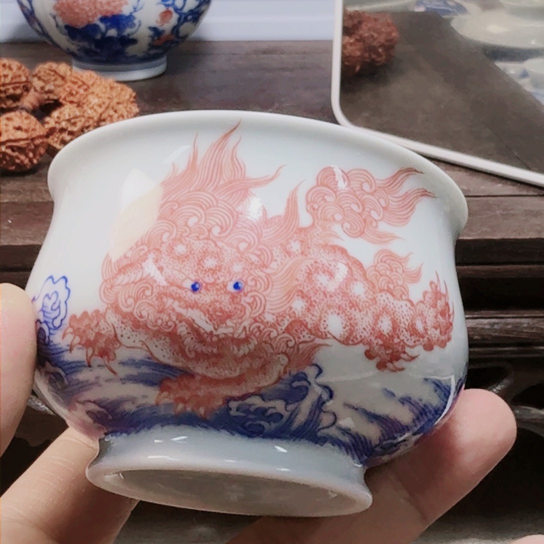 泥塑天**勤主人杯手工手绘