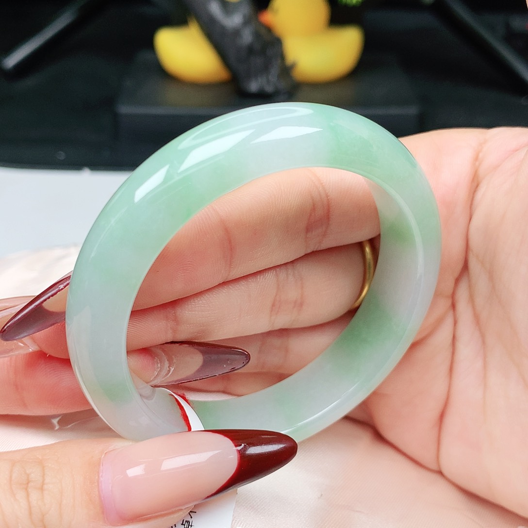 未镶嵌手镯翡翠53-54圈口