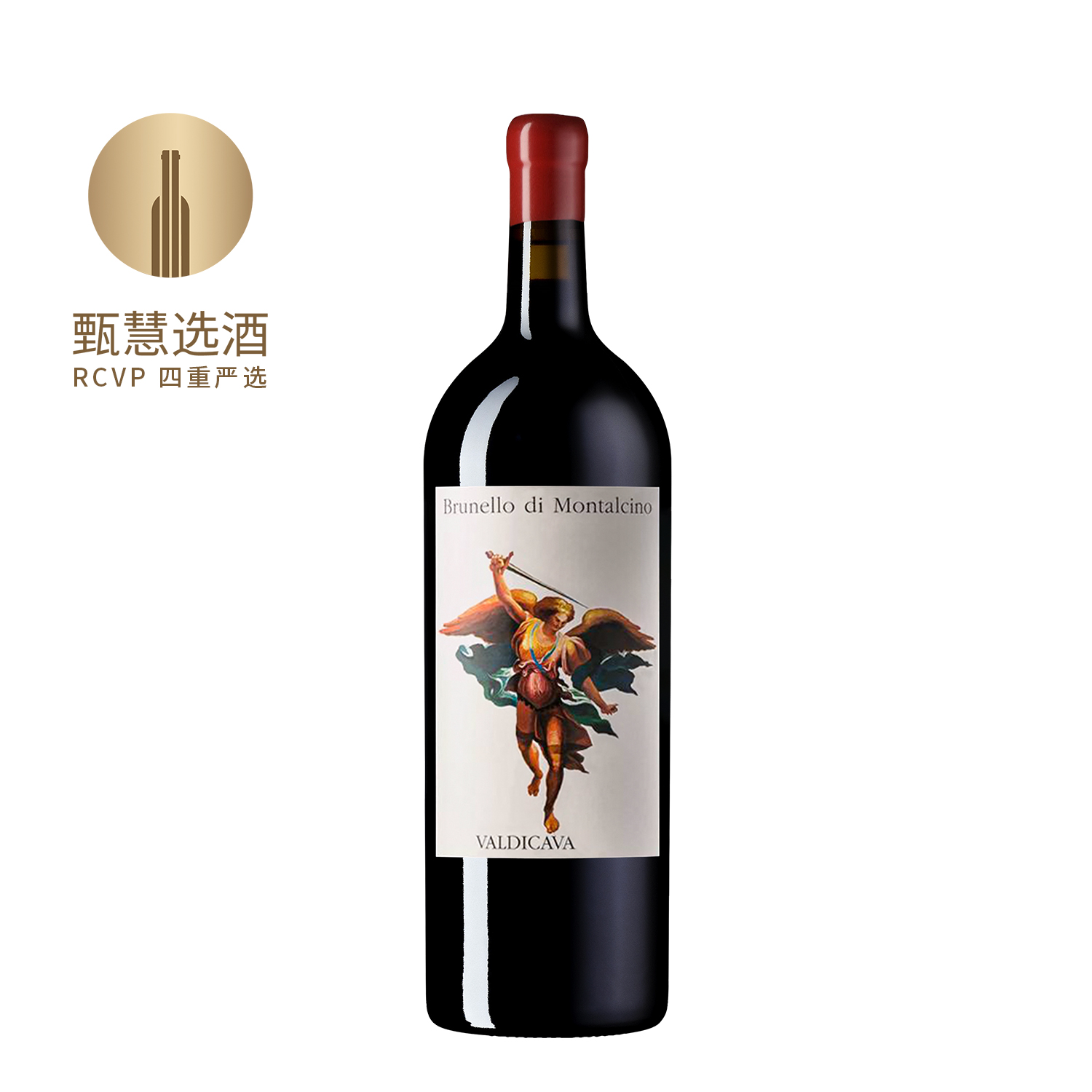 甄慧选酒【1.5L礼盒装】持剑天使布鲁奈罗干红葡萄酒2006 意大利