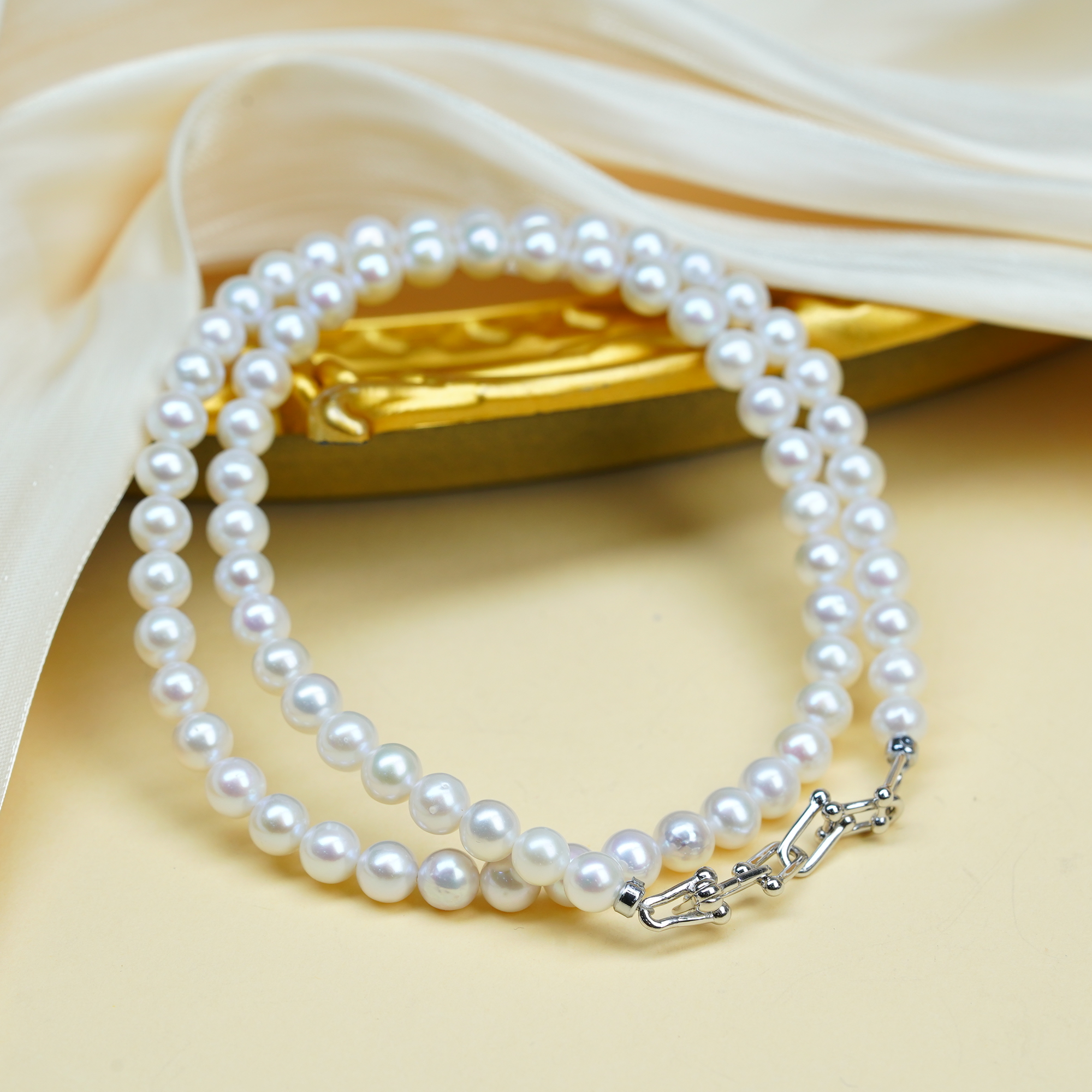 【小北好物】淡水珍珠项链9-16QH74X330【多样性发一件】约5mm