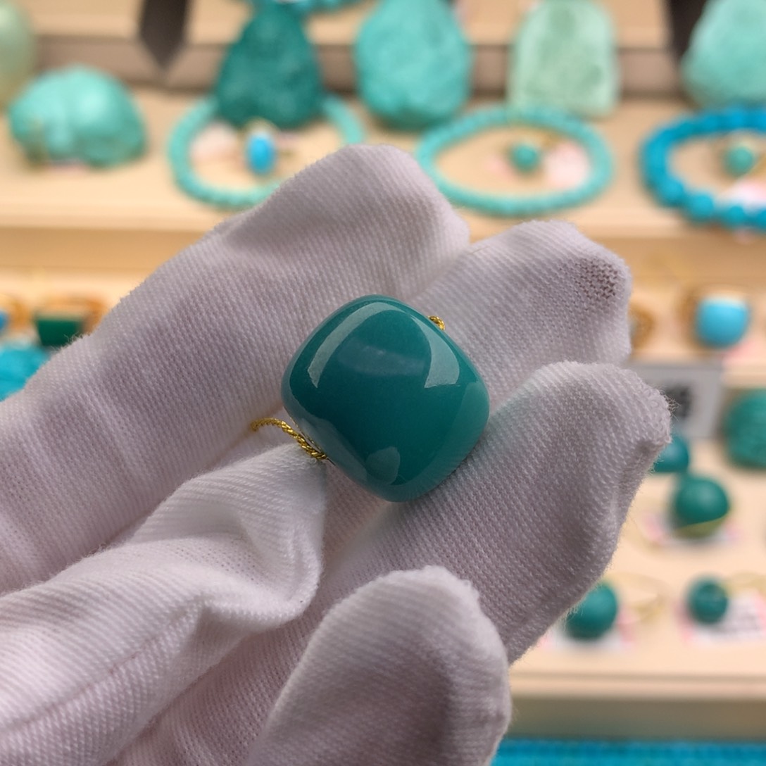 绿松石珠宝奇石未镶嵌17.5*14.5mm