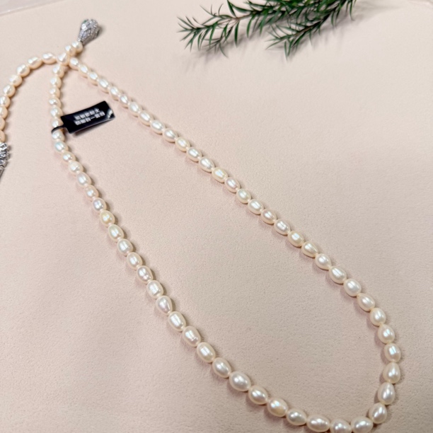 【六六中古】孤品优雅淡水珍珠毛衣链项链te9676链长64