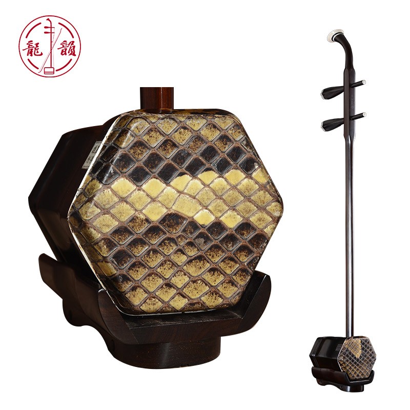 龙韵二胡高档整筒明清旧料老红木工艺头专业演奏级