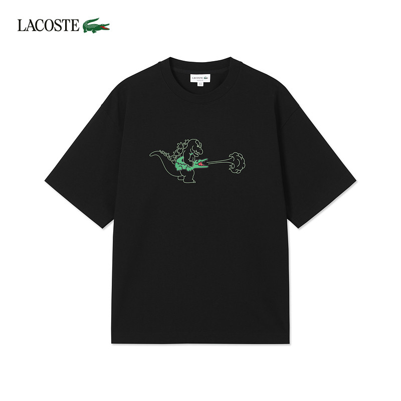 【哥斯拉限定联名】LACOSTE法国鳄鱼男装26秋季新款圆领T恤|AF163