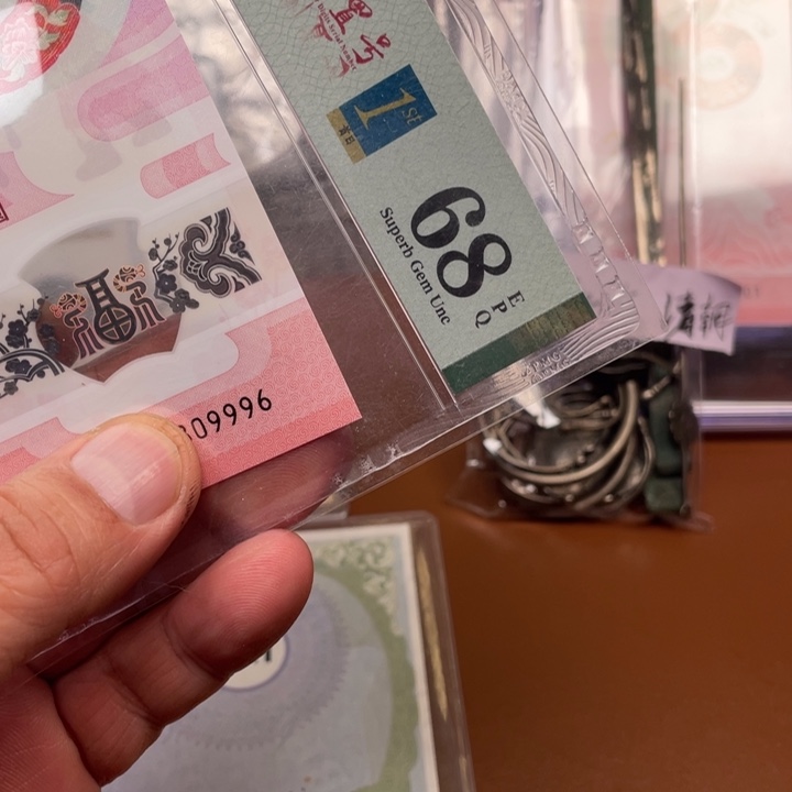 塑料圆圆蛇钞一个68分