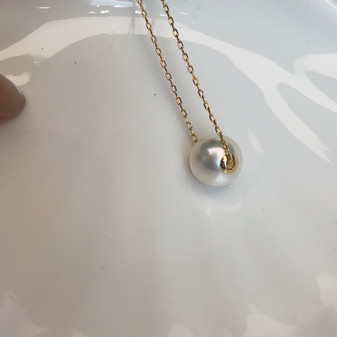 海水珍珠吊坠(赠链)18K金镶嵌