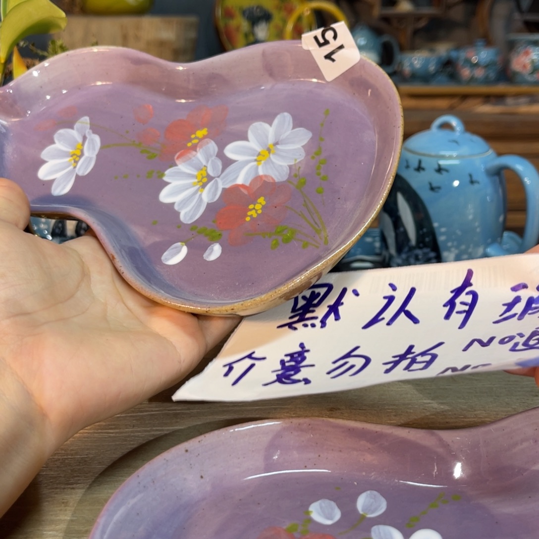 壶素浅陶瓷手工手绘