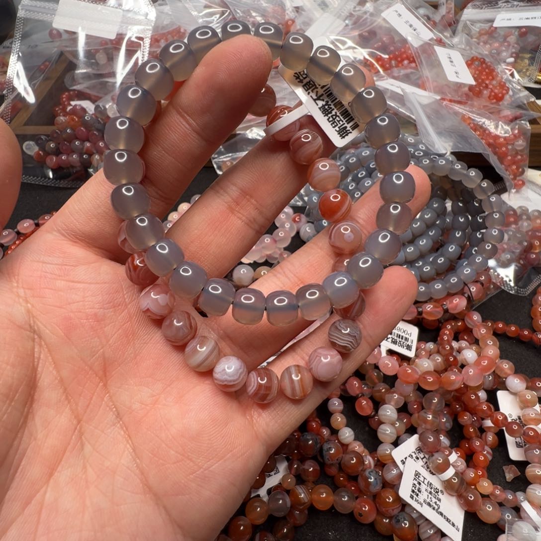 南红玛瑙两条手串 034未镶嵌