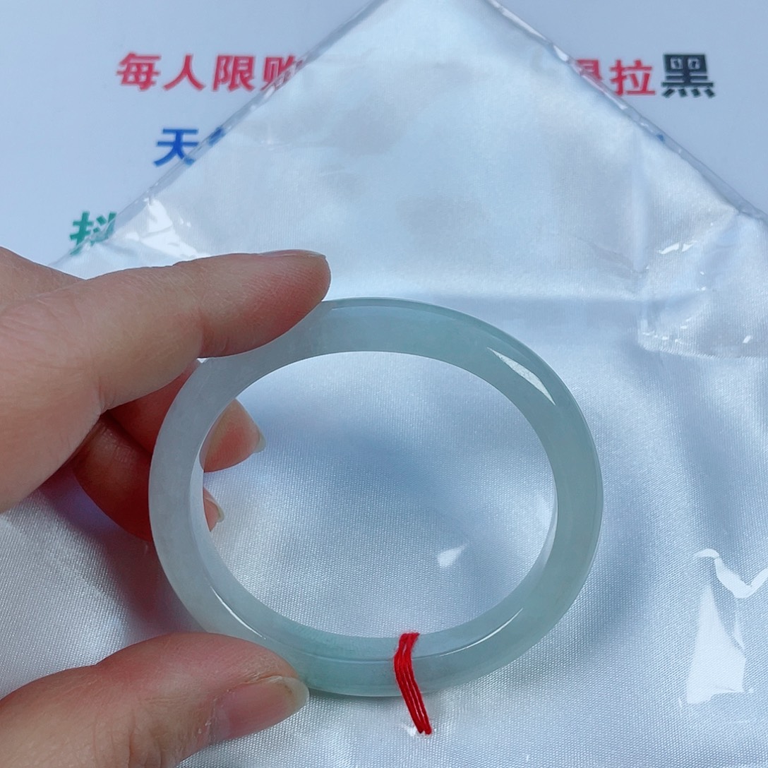 翡翠未镶嵌手镯天然翡翠手镯54.5