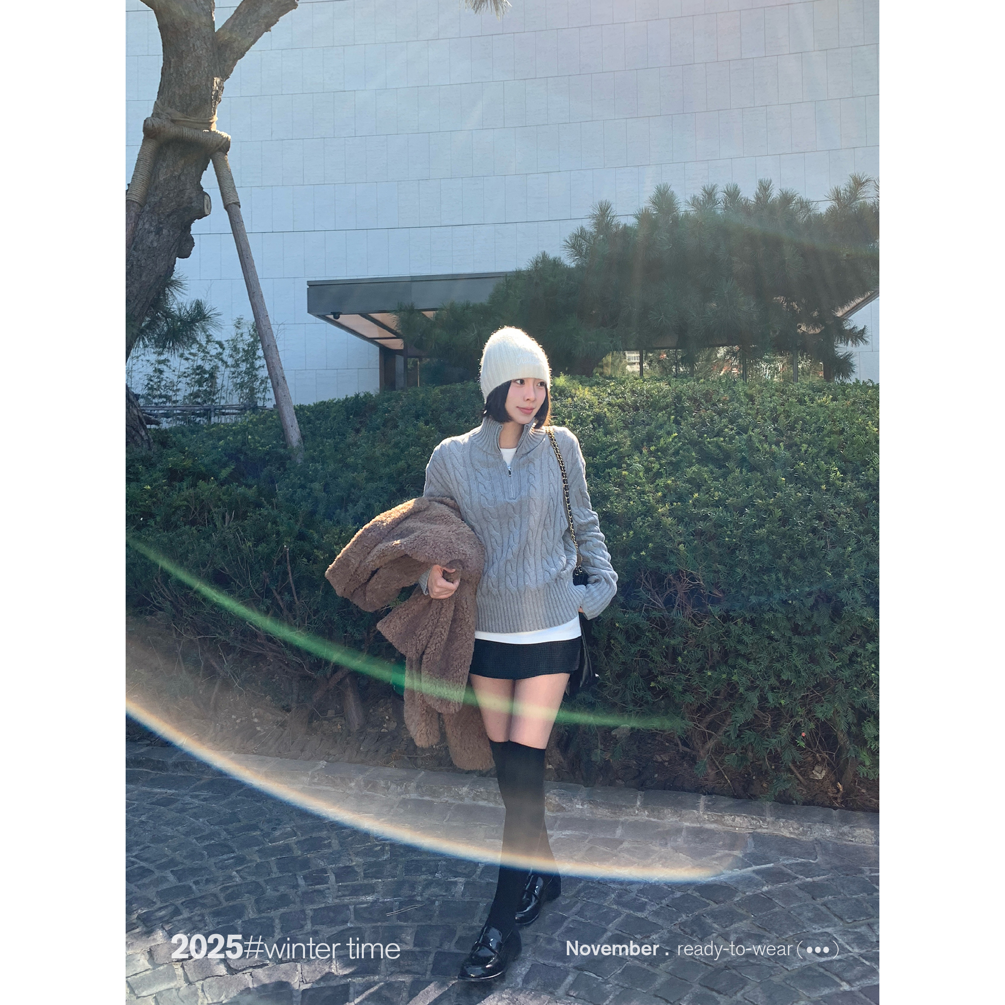 SUNONEONE 立领拉链加厚保暖修身毛衣女秋韩系长袖针织衫H1589M