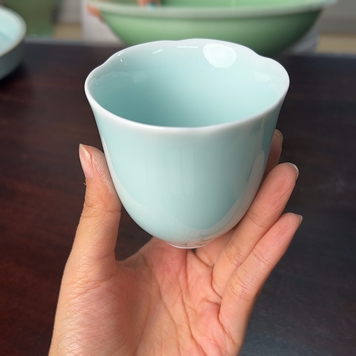 龙泉云间青瓷小米茶器