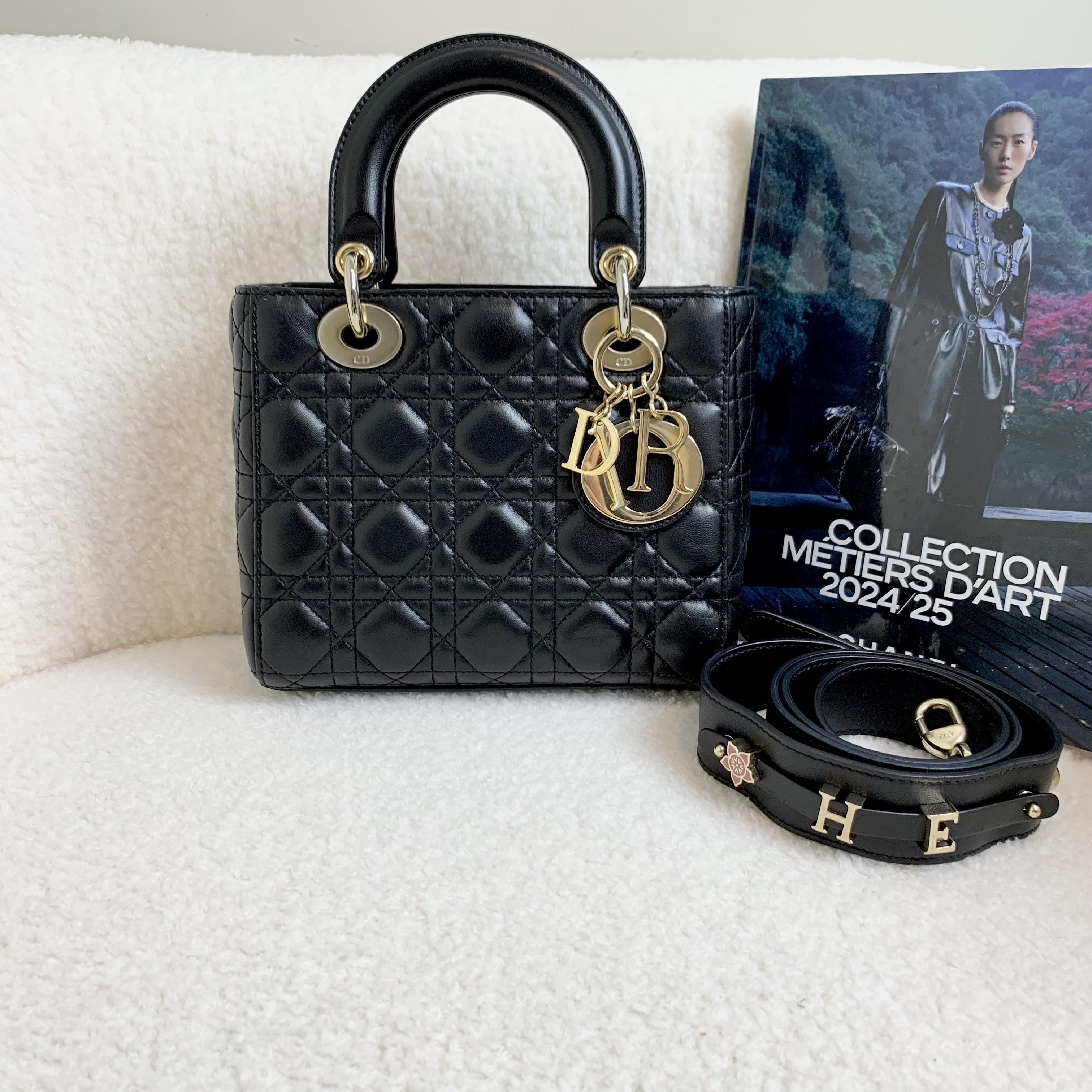 99新 DIOR/迪奥 壹臻/Dior 黑金徽章款四格戴妃 96250326