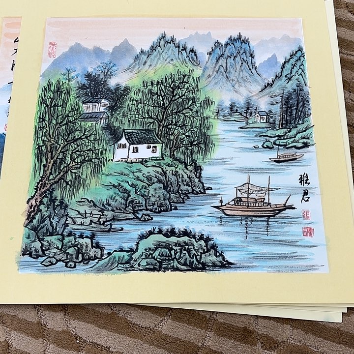 国画花鸟等多种鸟类的栖息