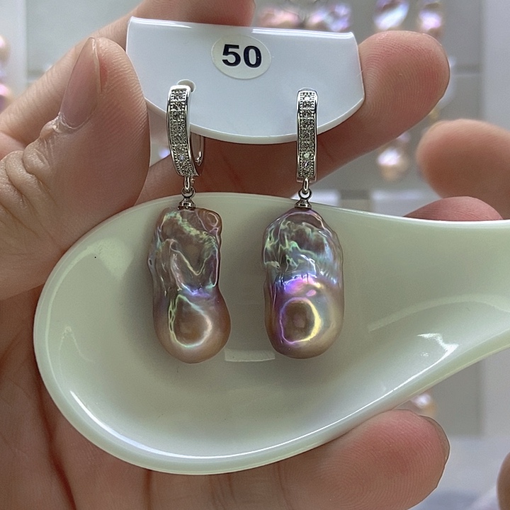 多***亿淡水珍珠银S925镶嵌颈饰50